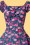 Collectif Clothing - 50s Dolores Flamingo Flock Doll Dress in Blue 3
