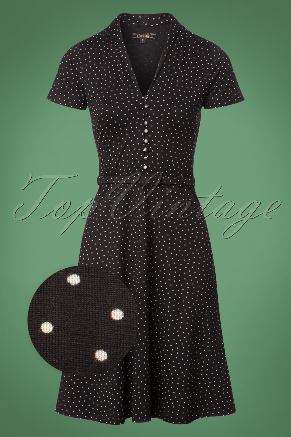 Black dress polka dots