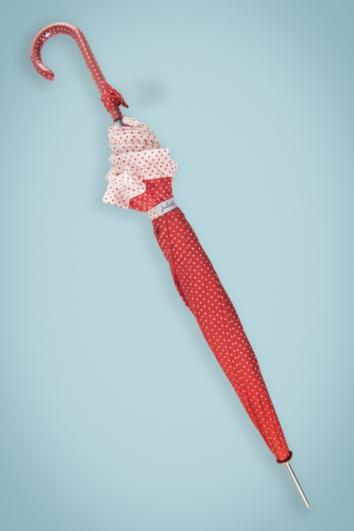  - Eloise gestippelde paraplu in rood 4