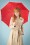  - 50s Eloise Dotted Umbrella in Red 2