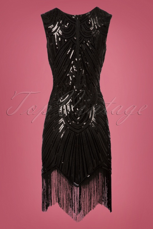 Banned Alternative - The Great Gatsby Dress Années 20 en Noir 5