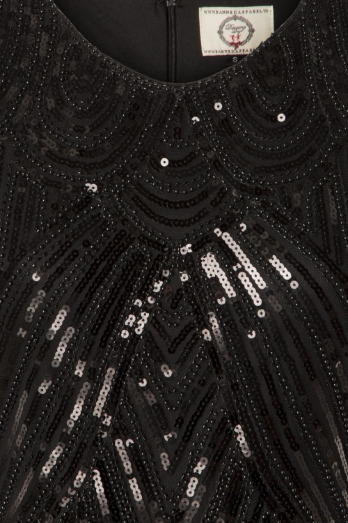 Banned Alternative - The Great Gatsby Dress Années 20 en Noir 4