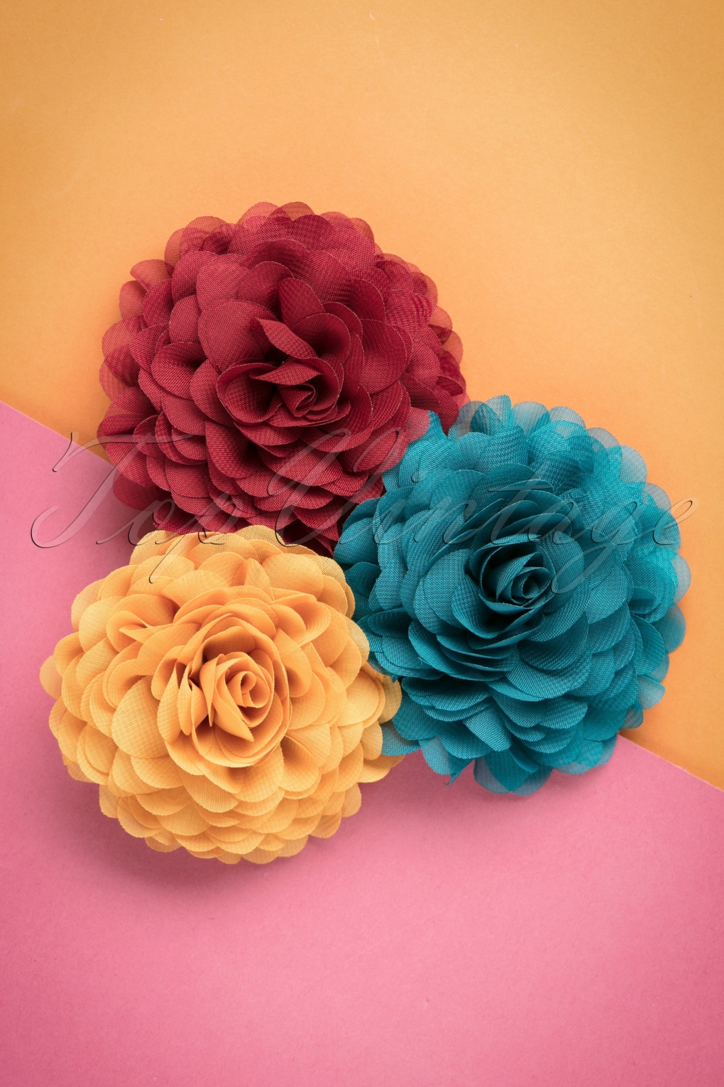 70s Hair Flowers Set in Honey