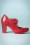 Miz Mooz - June Leather Mary Jane Pumps Années 50 en Rouge 4