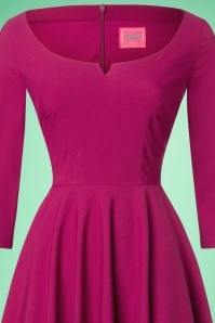 Glamour Bunny - 50s Serena Swing Dress in Berry 6