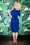Glamour Bunny - Faith Pencil Dress Années 50 en Bleu Royal  2