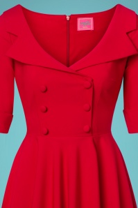 Glamour Bunny - 50s Faith Swing Dress in Red 5
