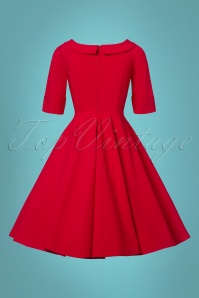 Glamour Bunny - 50s Faith Swing Dress in Red 7