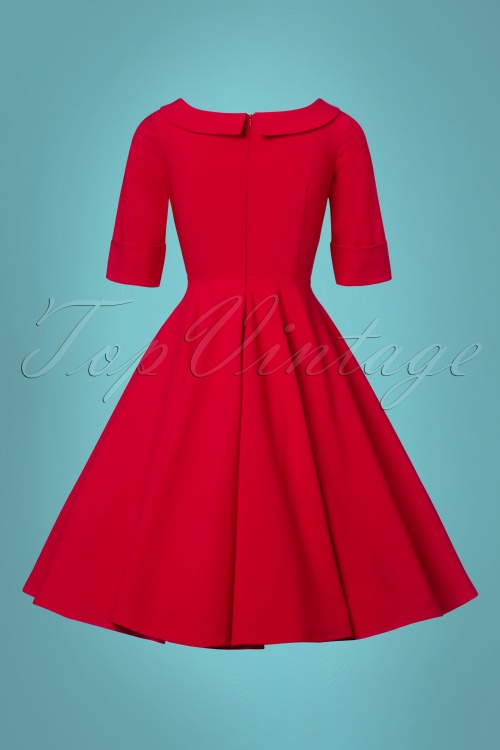 Glamour Bunny - 50s Faith Swing Dress in Red 7