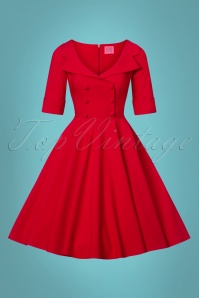 Glamour Bunny - 50s Faith Swing Dress in Red 4