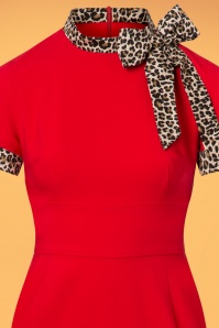 Glamour Bunny - 50s Lucy Pencil Dress in Red 5