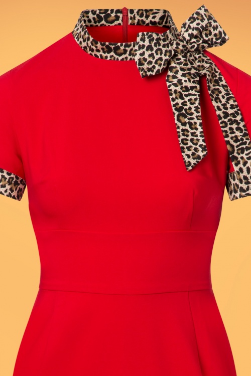 Glamour Bunny - 50s Lucy Pencil Dress in Red 5