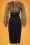 Glamour Bunny - 60s Margot Pencil Dress in Leopard and Black 3