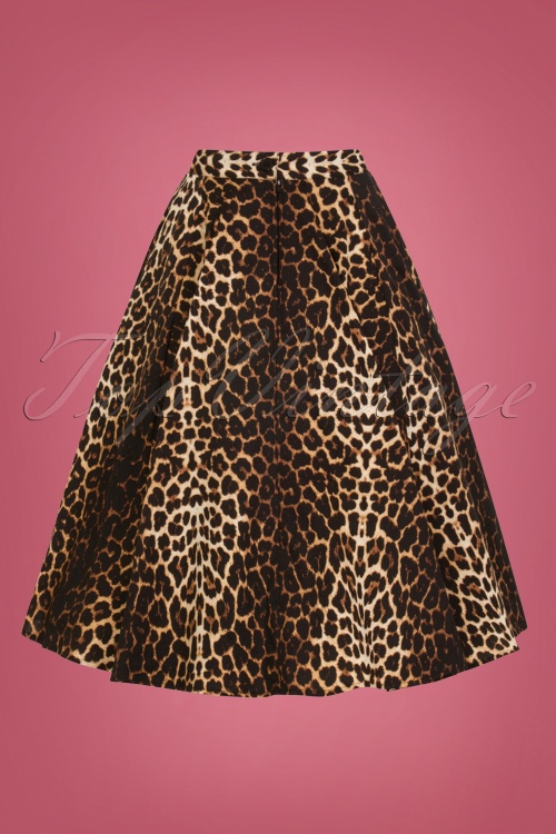 Bunny - 50s Panthera Swing Skirt in Leopard 3