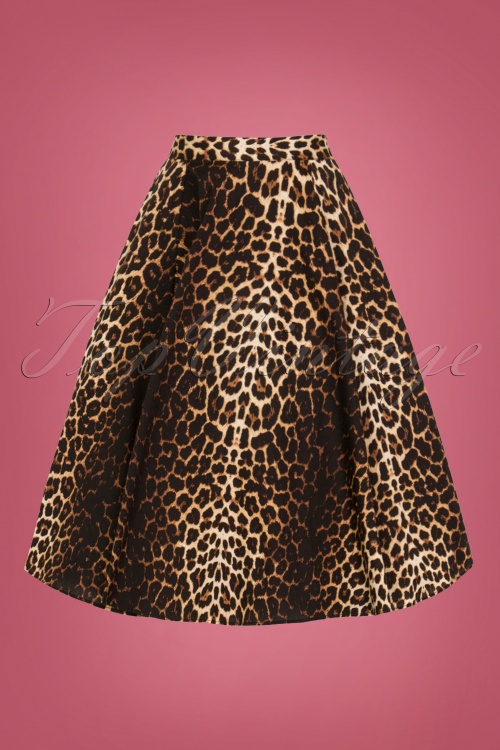 Bunny - 50s Panthera Swing Skirt in Leopard 2
