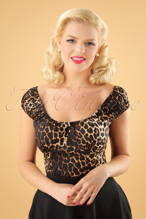 Bunny - 50s Uma Top In Leopard