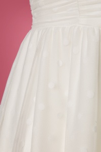 Steady Clothing - Winnie strapless jurk voor speciale gelegenheden in gebroken wit 5