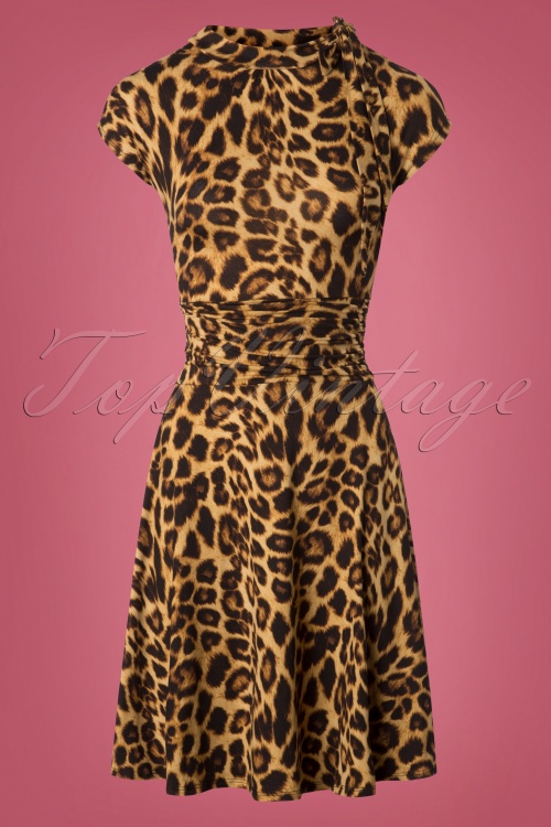 Retrolicious - Bridget Bombshell-Kleid im Leopardenmuster 3