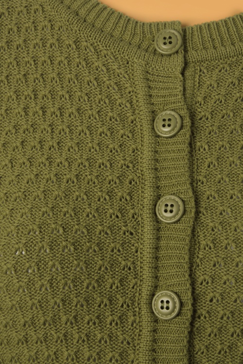 Mak Sweater - Jennie vest in olijfgroen 3
