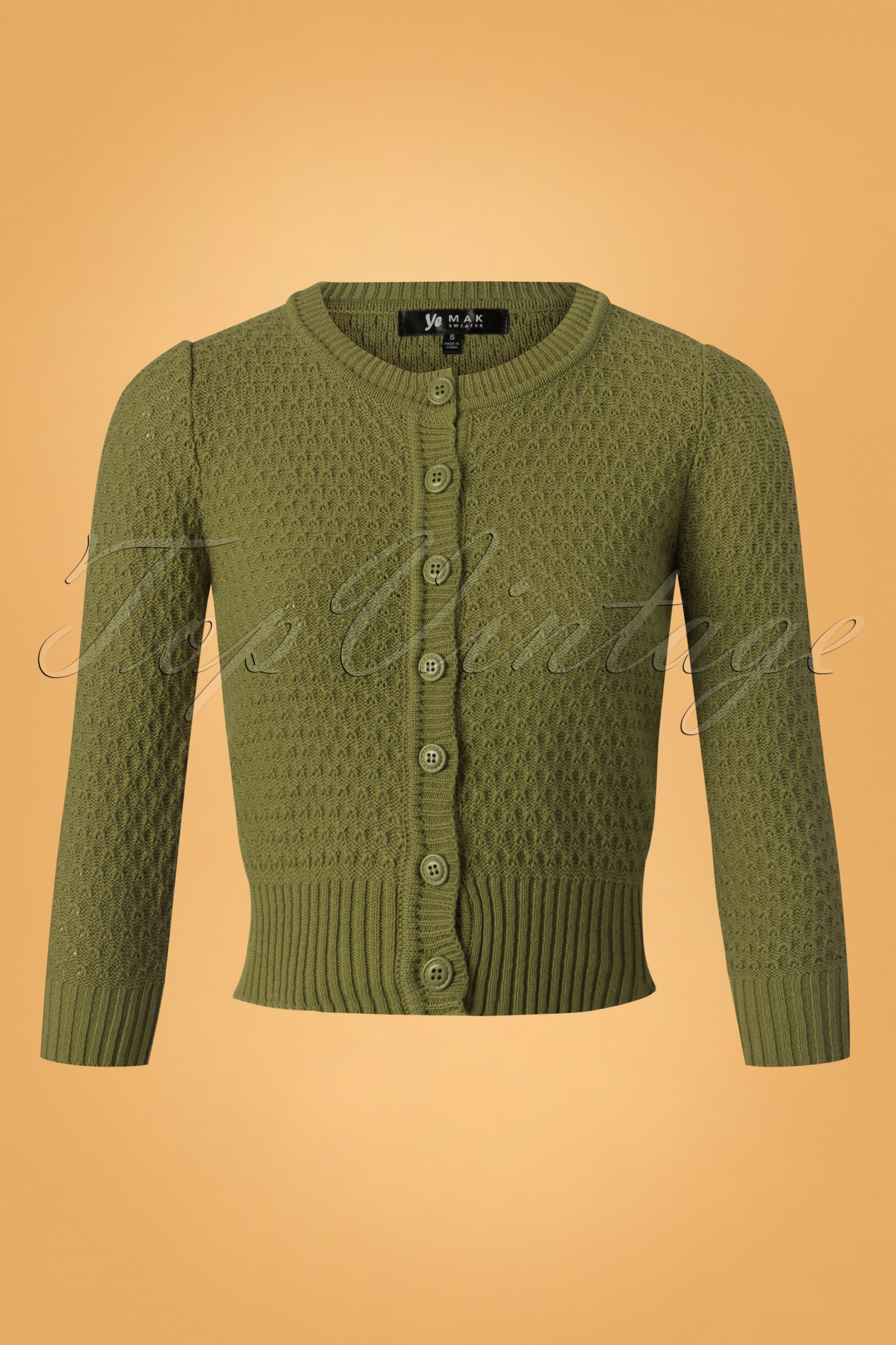 Mak Sweater - Jennie vest in olijfgroen