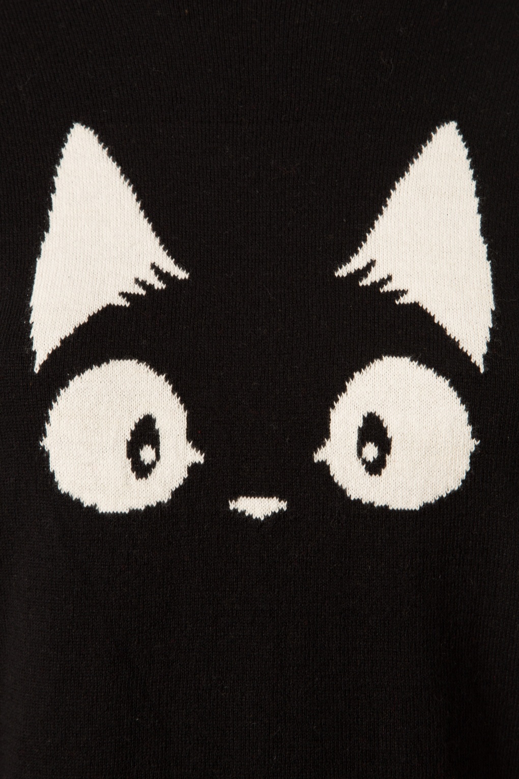 60s Debbie Cat striped Sweater in Black