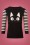 Debbie Cat striped Sweater Années 60 en Noir
