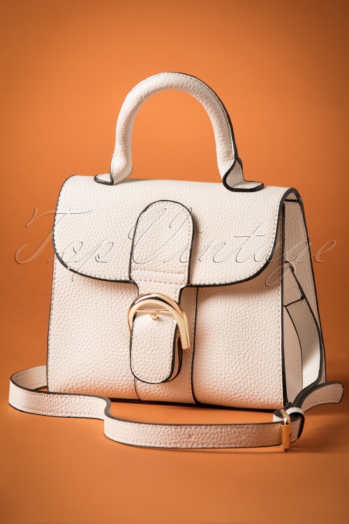 La Parisienne - 50s Ultimate Sophistication Handbag in White 3