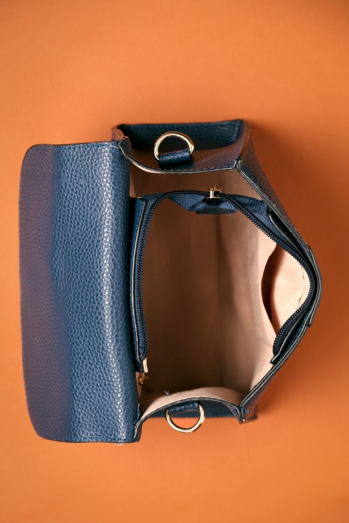 La Parisienne - Ultimate Sophistication Handbag Années 50 en Bleu Marine 4
