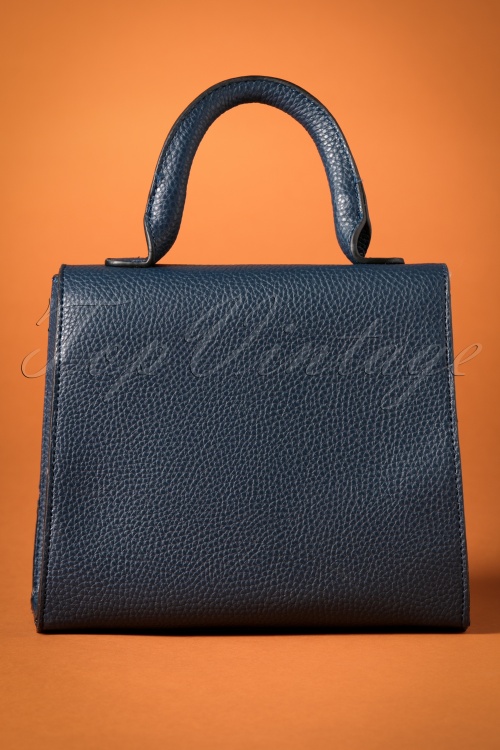 La Parisienne - Ultimate Sophistication Handbag Années 50 en Bleu Marine 6