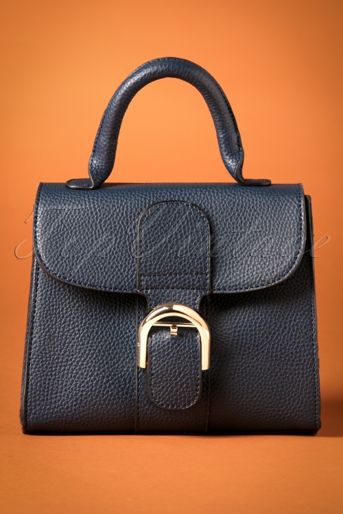 La Parisienne - Ultimate Sophistication Handbag Années 50 en Bleu Marine 3