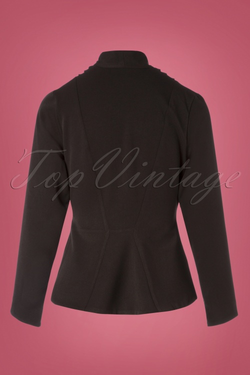 Miss Candyfloss - 40s Clemence Jacket in Black 2
