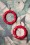 TopVintage Exclusive ~ Heavy Carve Hoop Earrings Années 40 en Rouge