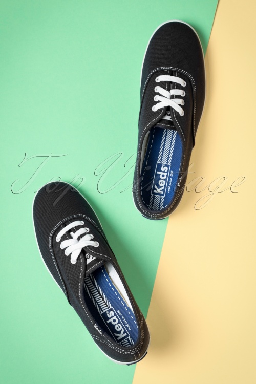 Keds - Champion Core-tekstsneakers in wit