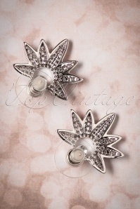 Collectif Clothing - 50s Frances Starburst Earstuds in Silver 3