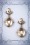 Louche - Stephanie Blue Stone Aztec Earrings Années 20 en Doré 3