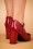 La Veintinueve - 60s Penelope Mary Jane Patent Pumps in Red 4