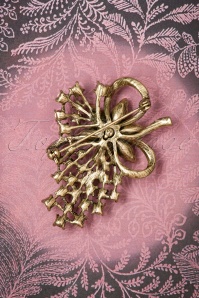 Lovely - Miriam Haskell parelbroche in goud 3