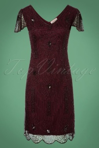 GatsbyLady - Downton Abbey Flapper-jurk in pruim 3