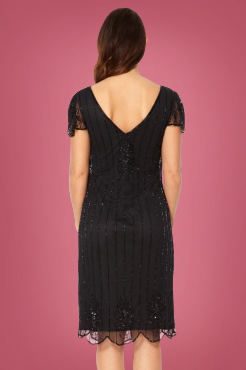 GatsbyLady - Downton Abbey Flapper-jurk in zwart 2