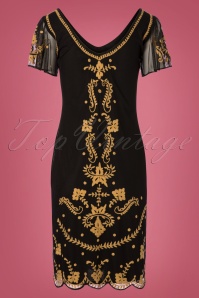GatsbyLady - 20s Florence Flapper Dress in Black 6
