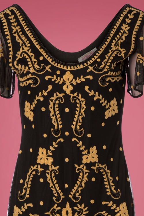 GatsbyLady - Florence Flapper-jurk in zwart 4