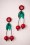 Collectif Clothing - 50s Kaye Cherry Earrings in Red and Green 2