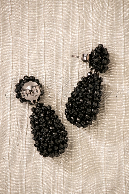 Day&Eve by Go Dutch Label - 60s Maisie Beads Small Earrings in Black 2