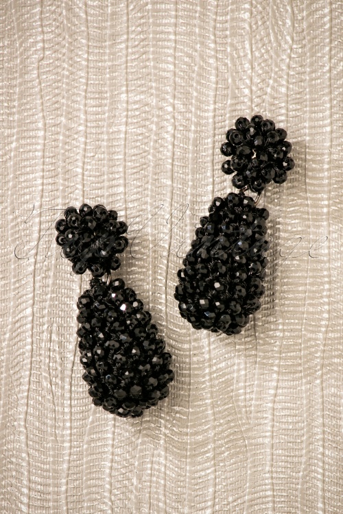 Day&Eve by Go Dutch Label - Maisie Beads Earrings Années 60 en Noir