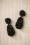 Aretes pequeños Maisie Beads de los años 60 en negro