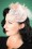 Lovely - Vintage Birdcage Veil Hat Années 50 en Vieux Rose