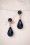Day&Eve by Go Dutch Label - 50s Catherine Earrings in Silver and Night Blue