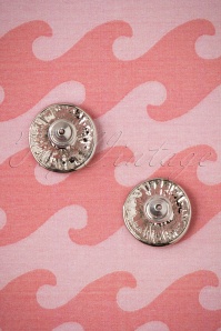ZaZoo - 50s Round Anchor Earstuds in Silver 2