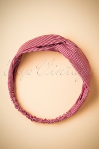 Unique Vintage - 50s Gingham Hair Scarf in Red