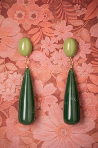 Day&Eve by Go Dutch Label - 60s Jayne Earrings in Green